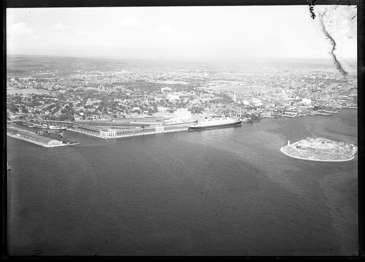 Aerial Photograph of Halifax Harbour with Olympic, Halifax, Nova Scotia