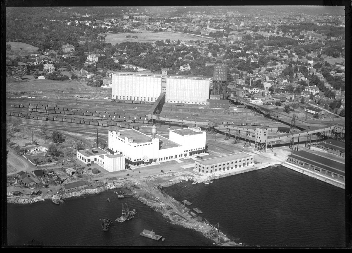 Aerial Photograph of Grain Elevators and Area, Halifax, Nova Scotia