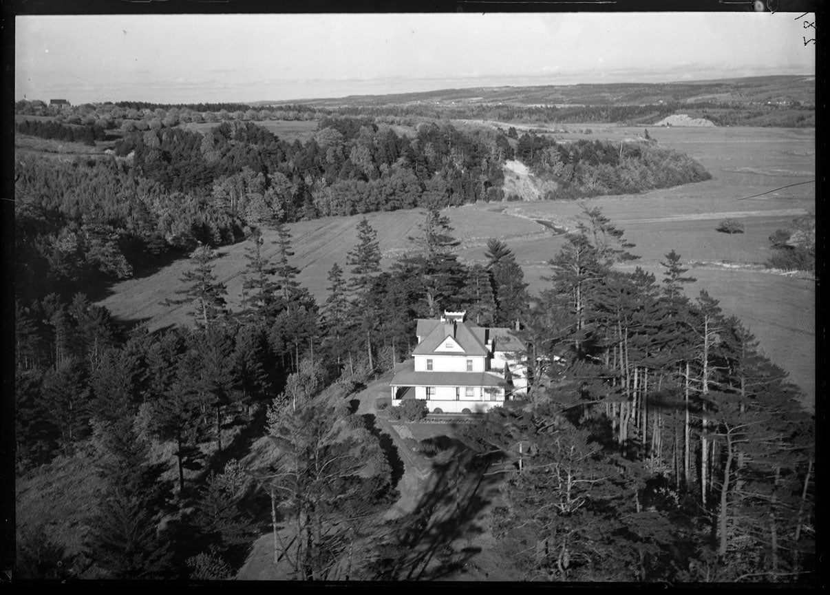 Aerial Photograph of Home on Hill, Kentville, Nova Scotia