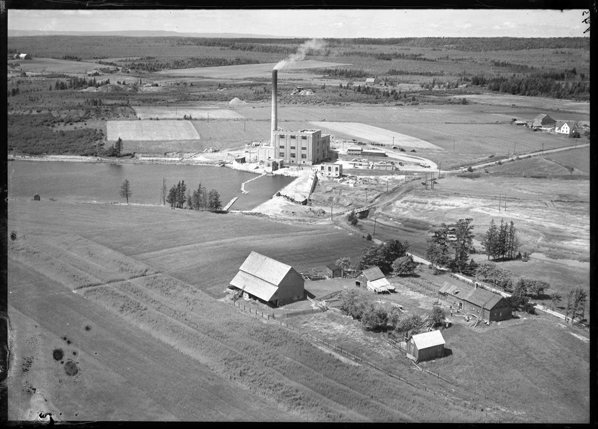 Aerial Photograph of Canada Electric Power Plant, Maccan, Nova Scotia
