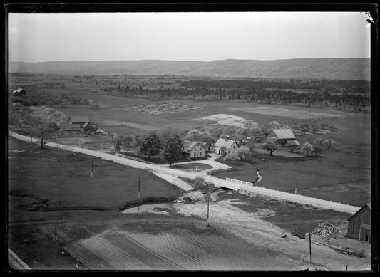 Aerial Photograph of Green Tea Pot Paridise Price Farm, Paradise, Nova Scotia