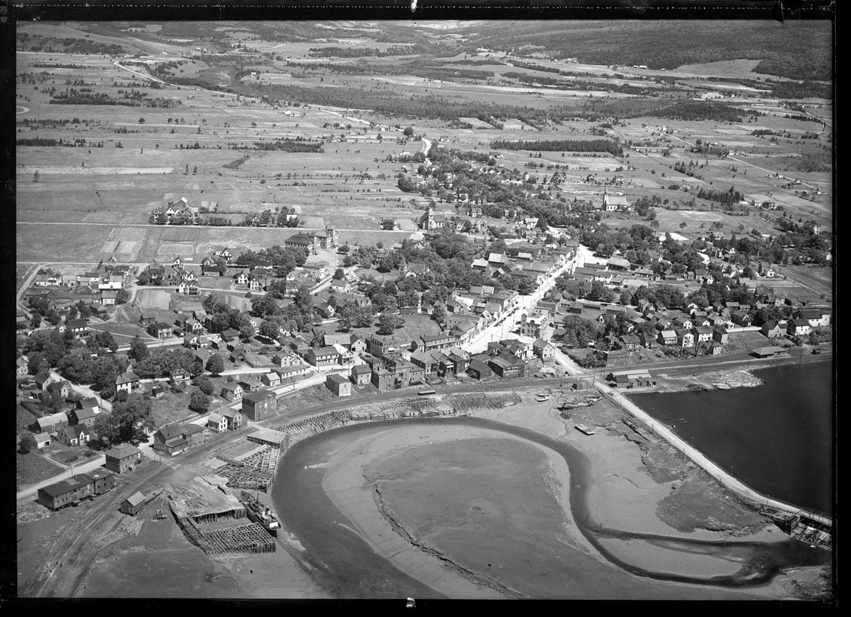 Aerial Photograph of Overview from Harbour, Parrsboro, Nova Scotia