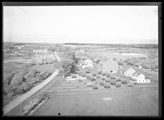 Aerial Photograph of Road and Farms, Port Williams, Nova Scotia