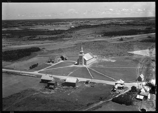 Aerial Photograph of Church, Saulnierville, Nova Scotia