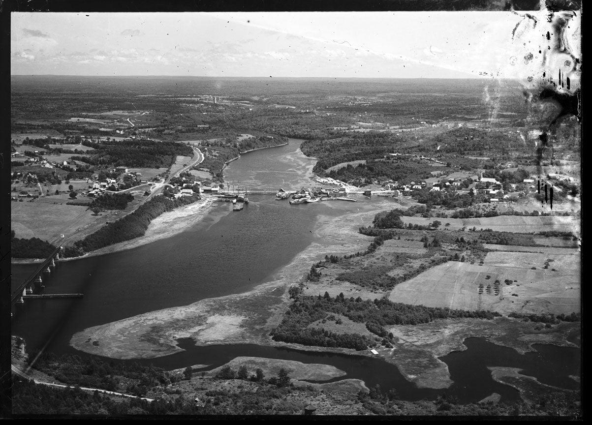 Aerial Photograph of Overview Village, Weymouth, Nova Scotia