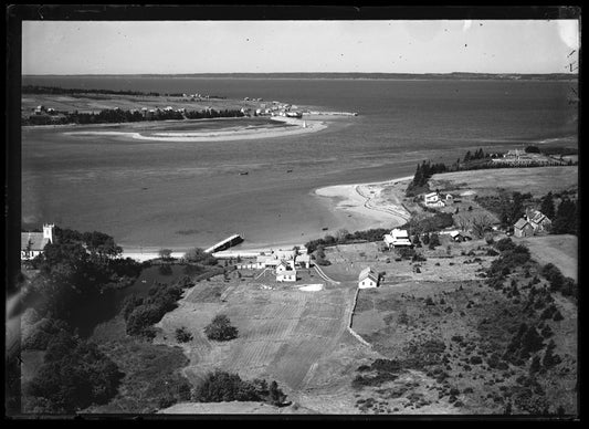 Aerial Photograph of George D. Sack by Shore Mouth of River, Weymouth, Nova Scotia