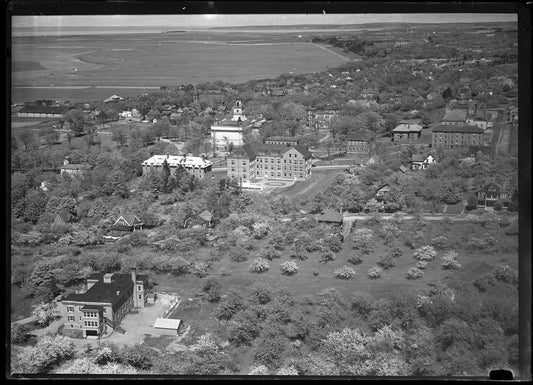 Aerial Photograph of Acadia College and Marsh Area, Wolfville, Nova Scotia